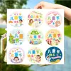 Adesivos para o Dia das Crianças para Alunos de Jardim de Infância e Ensino Fundamental, Adesivos Redondos Fofos de Desenho Animado para Selar Presentes