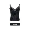 Camisola de Veludo para Mulheres K329 Novo Estilo Sexy Roupa Íntima e Roupa Externa Tudo-em-Um com Bojos Camada Base Emagrecedora Lindo Design nas Costas