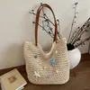 Bolso tejido a mano de gran capacidad para mujer, nuevo modelo 2026, bolso calado, bolso de hombro para vacaciones en la playa, bolso tote para el día a día