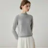 Nuevo Suéter de Punto para Mujer Otoño/Invierno 2026 100% Cachemir Puro de Cuello Alto Medio, Prenda de Alta Gama, Suéter de Capa Base