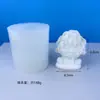 Molde de silicona de yeso de animal de dibujos animados 3D hecho a mano DIY serie de muñecas sanliou adornos para velas de aromaterapia