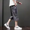 Shorts de Seda de Gelo Verão 2026 Masculino Esportes ao Ar Livre Secagem Rápida Cinco Pontos Shorts de Corrida Perna Larga Corte Reto Calças de Basquete