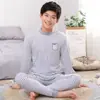 Conjunto de roupa íntima infantil Meninos Crianças médias e grandes roupas de outono terno de calça comprida adolescentes suéter de algodão suéter suéter terno de calça