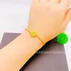 Latón Dorado Pulido Boutique Nuevo Escama de Dragón CNC Pulsera de Trébol de Cuatro Hojas Moda de Gama Alta Lujo Accesible Pulsera de Trébol Venta al por Mayor