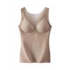 Colete Térmico Feminino Seda de Cabra Veludo de Seda Renda Roupa Íntima Acolchoada com Lã Roupa Íntima Espessa com Bojo Camiseta Base Sem Costura
