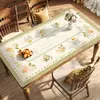 Mantel de Lujo Ligero Estilo Francés, Estilo Ins, Impermeable, Resistente al Aceite, Lavable, Tapete Cuadrado para Mesa de Comedor de Uso Doméstico, Salvamanteles Aislante del Calor