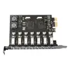 Placa Adaptadora Pcie para Usb3.0 7 Portas Pci-E Placa de Expansão para Computador Desktop Fonte de Alimentação Externa Grátis Chip Nec