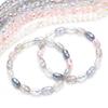 Cuentas de vidrio de loto con agujero central de 6 mm, nuevos accesorios de joyería hechos a mano, pulsera, collar, colgante, cuentas sueltas al por mayor
