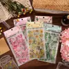 Paquete de Pegatinas para Planificador Plantas Flores Hojas Retro PET Pegatinas para Planificador Infantil Decoración DIY Pegatinas para Vasos Regalo