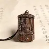 Colgante de Madera de Águila "Sin Preocupaciones" Amuleto con Ocho Deidades Guardianas, Adorno de Madera de Imitación de Madera de Águila Tallado por Ambos Lados, Artesanía de Madera Hecha a Mano