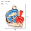 Serie de Playa de Verano Aleación Gota de Aceite Colgantes DIY Sombrilla Chanclas Gafas de Sol Pulsera Collar Materiales para Hacer