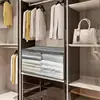 Bolsa de almacenamiento plegable para ropa, armario, edredón, ventana visible transfronteriza, caja de almacenamiento a prueba de polvo, bolsa organizadora
