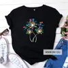 Verano 2023 nuevo top de manga corta camiseta con estampado de color serie Día de la Madre top de manga corta T
