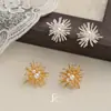 Brincos Versáteis de Pérola e Zircônia para o Dia a Dia Metal Fogos de Artifício Brincos de Nicho Design Exquisito Personalizado Brincos da Moda para Mulheres