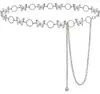 Corrente de cintura transfronteiriça europeia e americana, cinto de vestido de camada única de metal oco de borboleta da moda, corrente de cintura de flor de borboleta versátil para mulheres