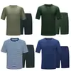 Verano Gris Verde Oscuro Azul Marino Manga Corta Ropa de Fitness para Hombre Ropa de Entrenamiento Deportivo para Exteriores Secado Rápido Transpirable Camiseta de Cuello Redondo