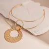 Collar Colgante Geométrico Irregular Transfronterizo Europeo y Americano Lujo Ligero Moda de Gama Alta Diseño Gargantilla Collar de Nicho para Mujeres