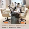 Silla para Salón de Uñas, Silla para Cliente, Silla para Manicurista, Juego de Mesa y Silla para Manicura, Estilo Lujo Ligero, Gabinete de Almacenamiento para Salón de Uñas