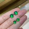Aretes de calcedonia verde hielo natural, fideos de huevo, aretes de pan grande, para mujer, plata s925 incrustada, comparables a la luz de esmeralda, lujo ligero