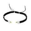 Pulseira de Casal Trançada à Mão Gato Concha Design de Nicho Ins Corda de Mão para Namorada Joia Versátil Ajustável