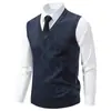 2025 Comércio Exterior Amazon Masculino Gola V Slim Fit Jacquard Suéter Colete Tamanho Grande Casual Tricô Colete