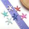 1 Pingente Pingente Aço Inoxidável Eletrogalvanizado a Vácuo Esmaltado Dupla Face Colorido Gota de Óleo Estrela do Mar Oceânica Acessórios de Joalheria DIY