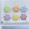 Acessórios de resina coloridos transparentes em formato de flor de lótus para DIY para Crocs, acessórios de cabelo, elásticos de cabelo, caixas de armazenamento e materiais para acessórios de geladeira