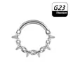 Aro Nasal en Forma de Corazón F316 Transfronterizo, Aro Sin Costura de Aleación de Titanio Pulido, Piercing de Moda Personalizado para Septum Nasal