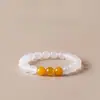 Pulseira Cristal Verde 2025 para Equilíbrio Energético, Pulseira Elemento Madeira, Ágata Fantasma Verde