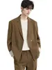 Terno Casual Solto Estilo Coreano Masculino 2024 Primavera e Outono Novo Design de Nicho Jaqueta Casual Masculina