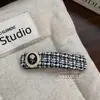Pinza de Pato de Aleación Ovalada a Cuadros con Pedrería en Forma de Corazón de Lujo Ligero Coreano Exquisito Versátil Pasador para Flequillo Dulce Fresco Accesorio para el Cabello