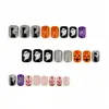 Uñas Portátiles de Halloween Telaraña de Araña Fantasma Calabaza Calavera Gato Negro Arte de Uñas Piezas de Uñas Portátiles Pegatinas de Uñas Postizas Venta al por Mayor