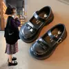 Zapatos de Cuero para Niñas 2026 Nuevo Modelo Zapatos de Princesa de Suela Suave para Niños Versátiles para Niños Mayores Primavera y Otoño Estilo Británico Zapatos de Vestir Negros