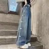 Pantalones Rectos de Pierna Ancha de Otoño Nuevos para Niñas 2026, Jeans con Lazo de Primavera y Otoño para Niñas Mayores
