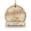 Cartera de Madera Navideña Decoración Colgante de Árbol de Navidad Soporte para Dinero Navideño Regalo en Efectivo