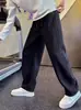 Pantalones rectos a rayas de moda para hombre, pantalones deportivos rectos elegantes y versátiles, nuevos pantalones largos casuales para hombre 2026