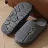 2025 Nuevas Pantuflas de Algodón para Hombre Tallas Grandes Pantuflas de Algodón de Invierno para Hombre Pantuflas Cálidas con Suela Gruesa y Pelo 45 46 47 48