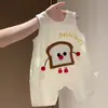 Roupas de Bebê para o Verão, Modernas e Super Fofas, Macacão Curto Sem Manga Fino para Meninos Bebês, Adequado para Recém-Nascidos