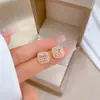 [Oro Real] Pendientes geométricos de diamante para mujer, pendientes colgantes largos de borla, estilo lady, pendientes de personalidad, venta al por mayor