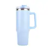 Copo de Carro com Alça 40oz Aço Inoxidável 304 com Canudo Copo Térmico Copo de Gelo a Vácuo Grande Capacidade Copo Portátil para Uso no Carro