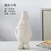 Jarrón Cerámico Sencillo Blanco Ornamentación Cocida Llana Arreglo Floral para el Hogar Decoración Cerámica Nórdico Moderno