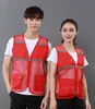 Chaleco reflectante complejo de alta calidad con múltiples bolsillos, impresión de logotipo personalizado, ropa de trabajo para publicidad de voluntarios, herramientas para voluntarios