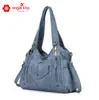 Bolso Cruzado de Hombro Artístico Casual Lavado de PU Europeo y Americano para Mujer al por Mayor Bolso Cruzado Lavado de Moda Hecho a Medida