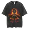 Camiseta Casual Oversized de Verão Manga Anime Camisetas Gráficas para