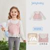 [Antibacterial 7A] Camiseta de Manga Larga para Niña Estilo Nuevo 2026 Ropa de Otoño para Bebé de 7 Años Conjunto de Dos Piezas Falsas Ropa Dulce de Otoño para Niñas