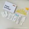 Cuchillo, Tenedor y Plato de Cumpleaños Hp Juego de Siete Piezas Pastelería Caja de Regalo de Lujo Accesorios para Hornear Vajilla Desechable para Pastel