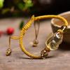 Venta al por mayor de fábrica pulsera de zorro de citrino natural pulsera para hombre y mujer cuerda zorro hada cristal retro todo-fósforo cuerda de mano