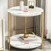 Mesa de Centro Pequeña para Apartamentos Pequeños, Mesa Lateral Simple para Sala de Estar, Mesa de Té Pequeña Simple Creativa para Uso Doméstico, Mesa de Centro de Doble Capa Transfronteriza