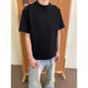 Camiseta Masculina de Cor Sólida com Manga Curta, Simples e Estilosa, Marca de Moda de Verão com Costura Visível e Design Casual Versátil