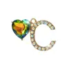 1 Pieza de Moda con Brillantes de Cristal Completo, Hermosa Forma de Letra Inglesa, Accesorios para Joyería DIY, Colgante
